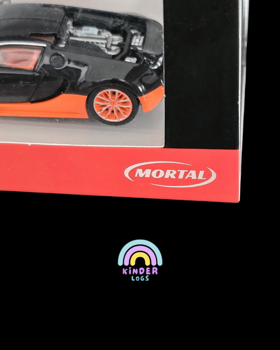Mortal Bugatti Veyron Super Sport - Black And Orange - Kinder Logs