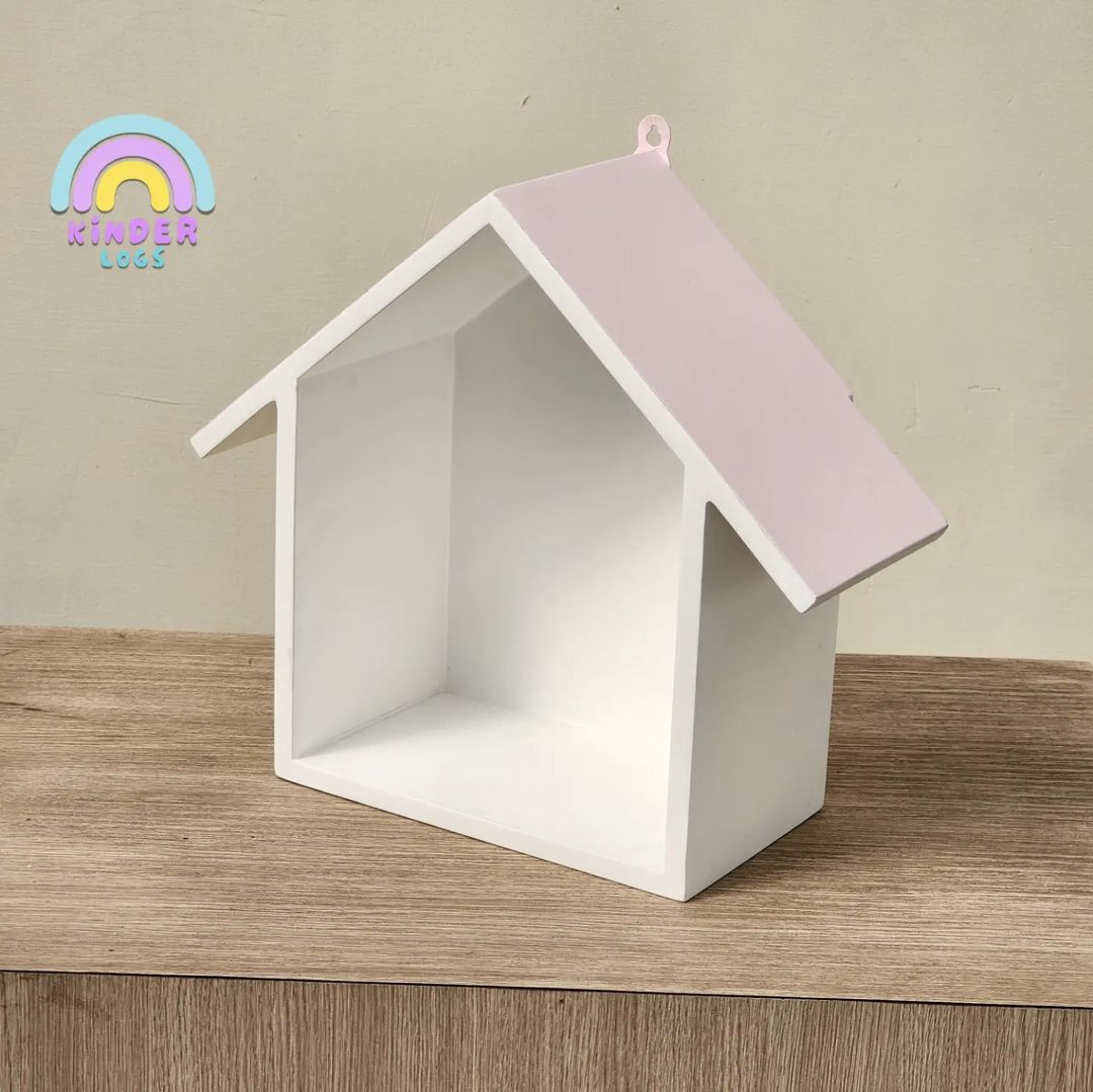 Pastel Pink - White Wall - Hanging Hut - Kinder Logs