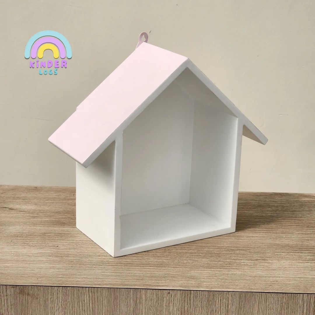 Pastel Pink - White Wall - Hanging Hut - Kinder Logs