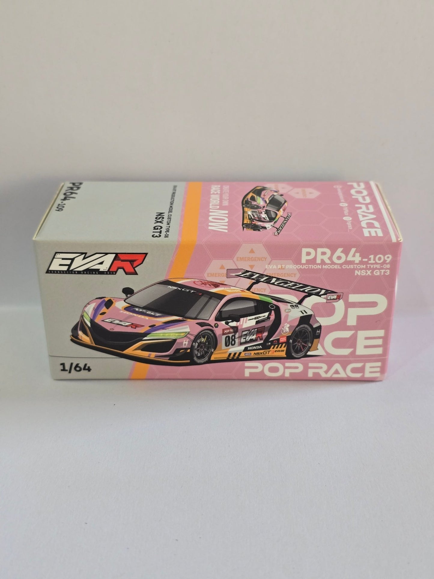 Pop Race Acura NSX GT3 EVA RT Custom Type 08 - Pink (Open Box) - Kinder Logs