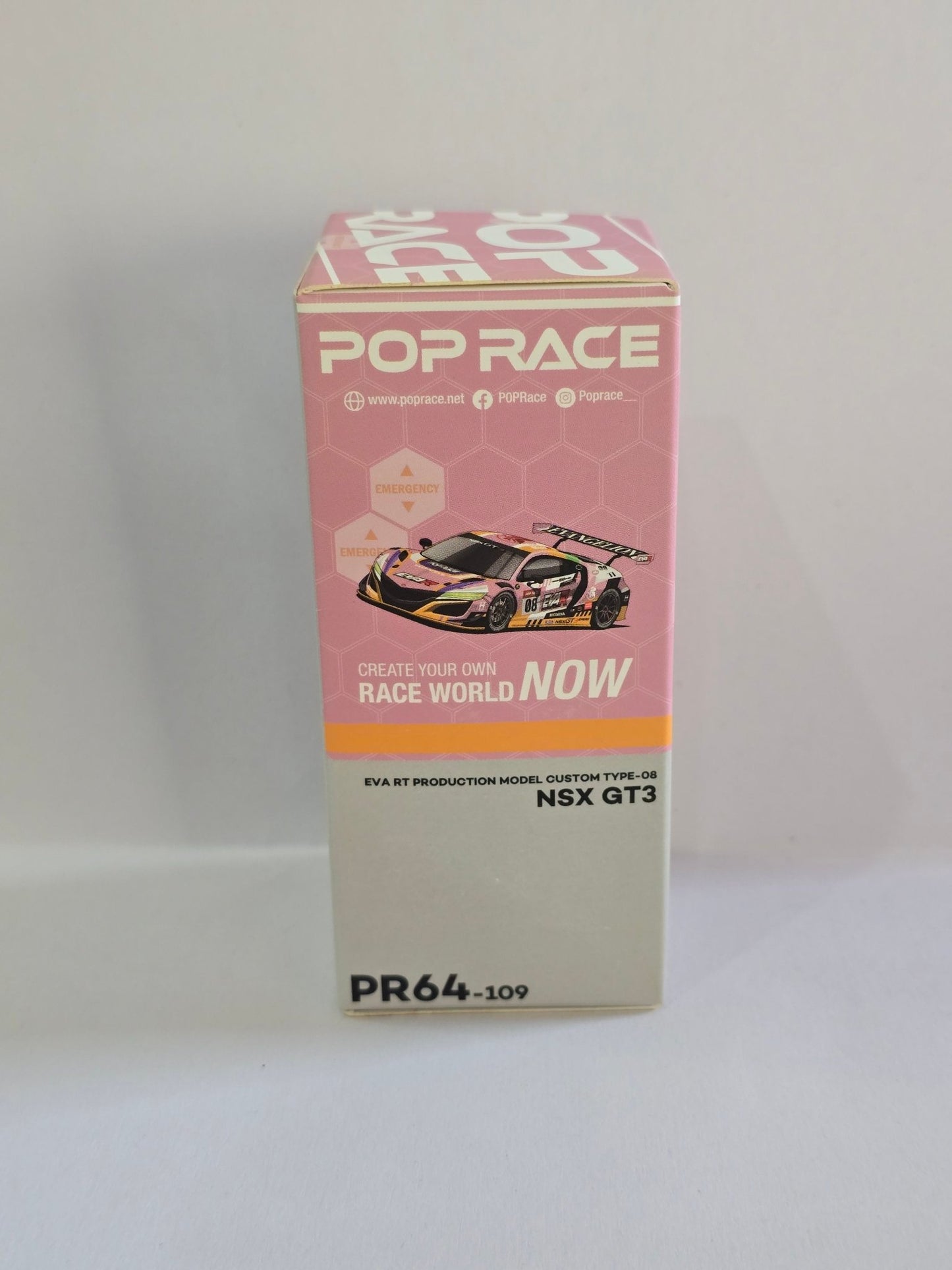Pop Race Acura NSX GT3 EVA RT Custom Type 08 - Pink (Open Box) - Kinder Logs