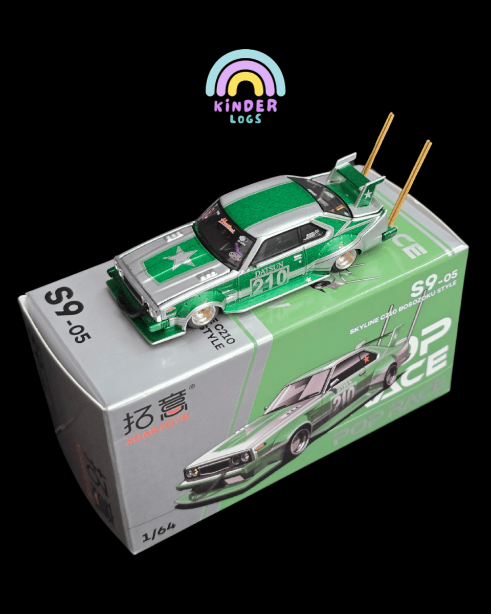 Pop Race Nissan Skyline C210 Bosozoku Style S9 - 05 (Mirrors Missing) - Kinder Logs