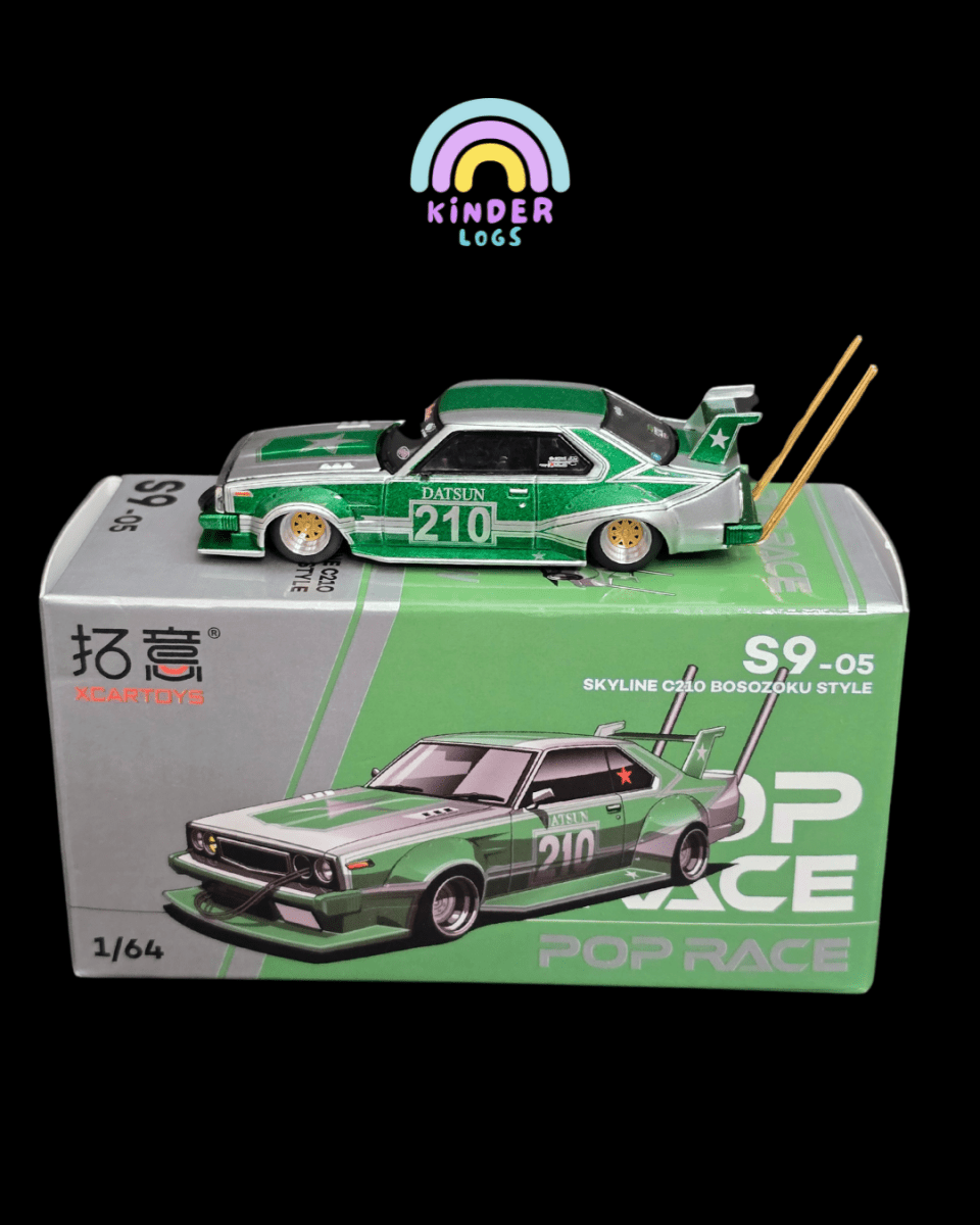 Pop Race Nissan Skyline C210 Bosozoku Style S9 - 05 (Mirrors Missing) - Kinder Logs