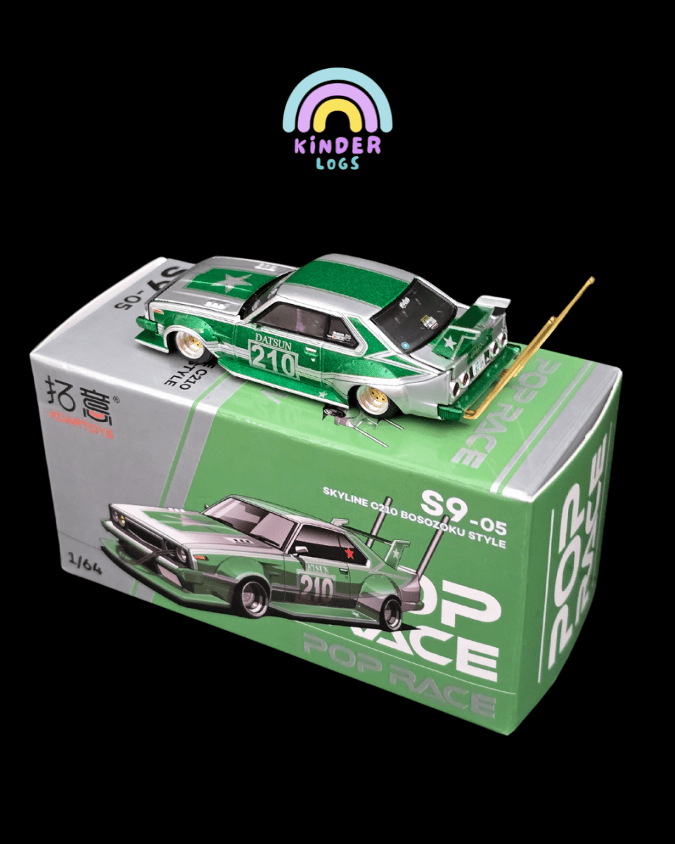 Pop Race Nissan Skyline C210 Bosozoku Style S9 - 05 (Mirrors Missing) - Kinder Logs