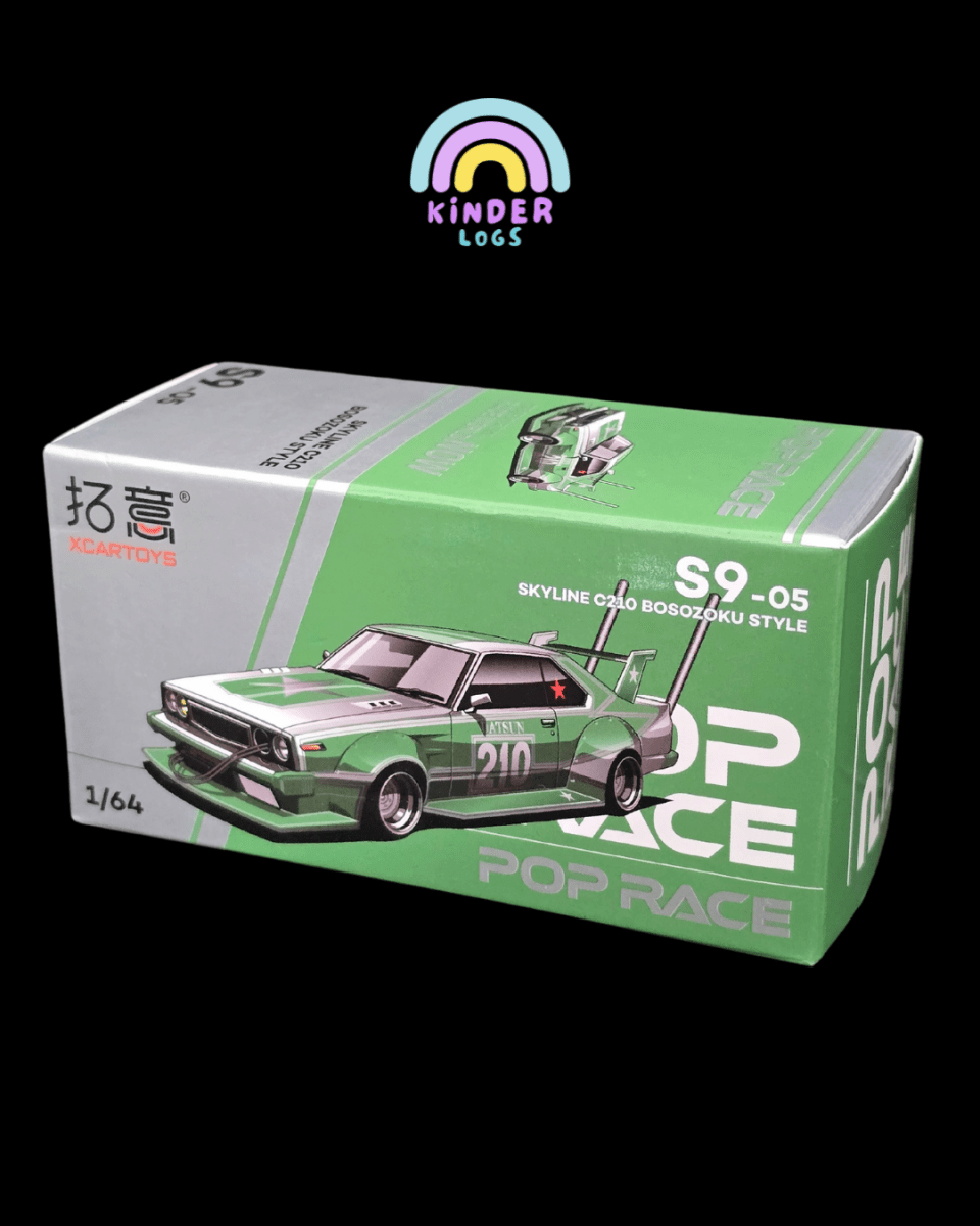 Pop Race Nissan Skyline C210 Bosozoku Style S9 - 05 (Mirrors Missing) - Kinder Logs