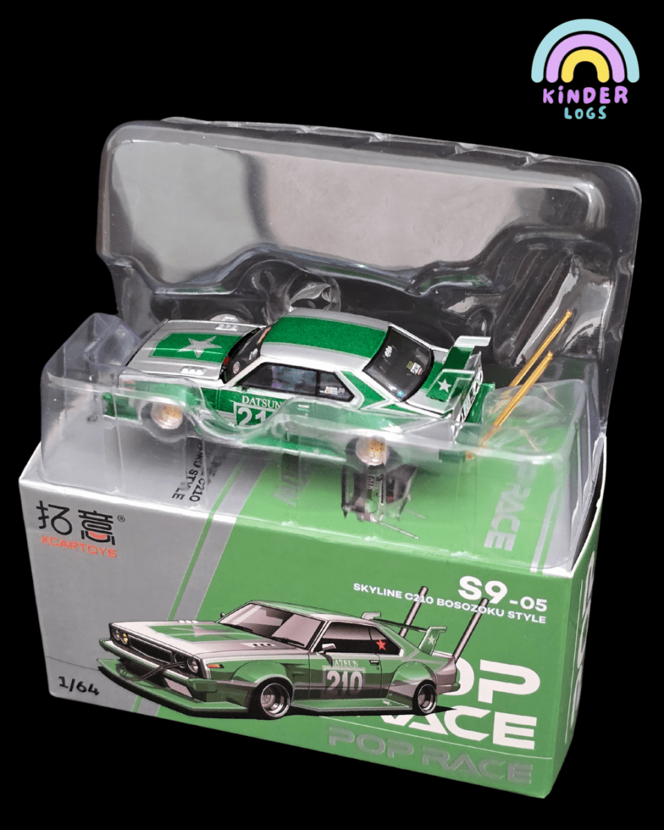 Pop Race Nissan Skyline C210 Bosozoku Style S9 - 05 (Mirrors Missing) - Kinder Logs