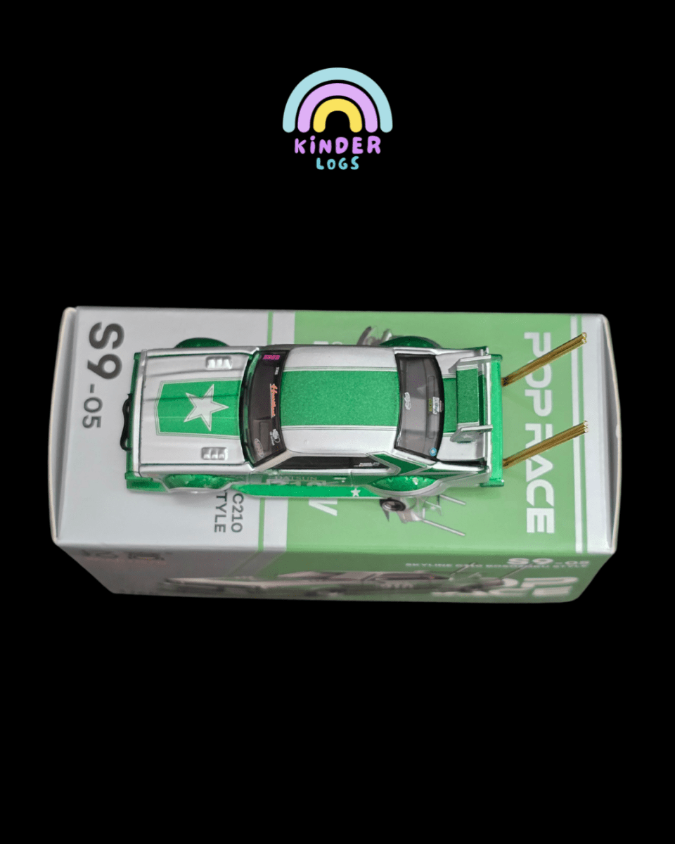 Pop Race Nissan Skyline C210 Bosozoku Style S9 - 05 (Mirrors Missing) - Kinder Logs