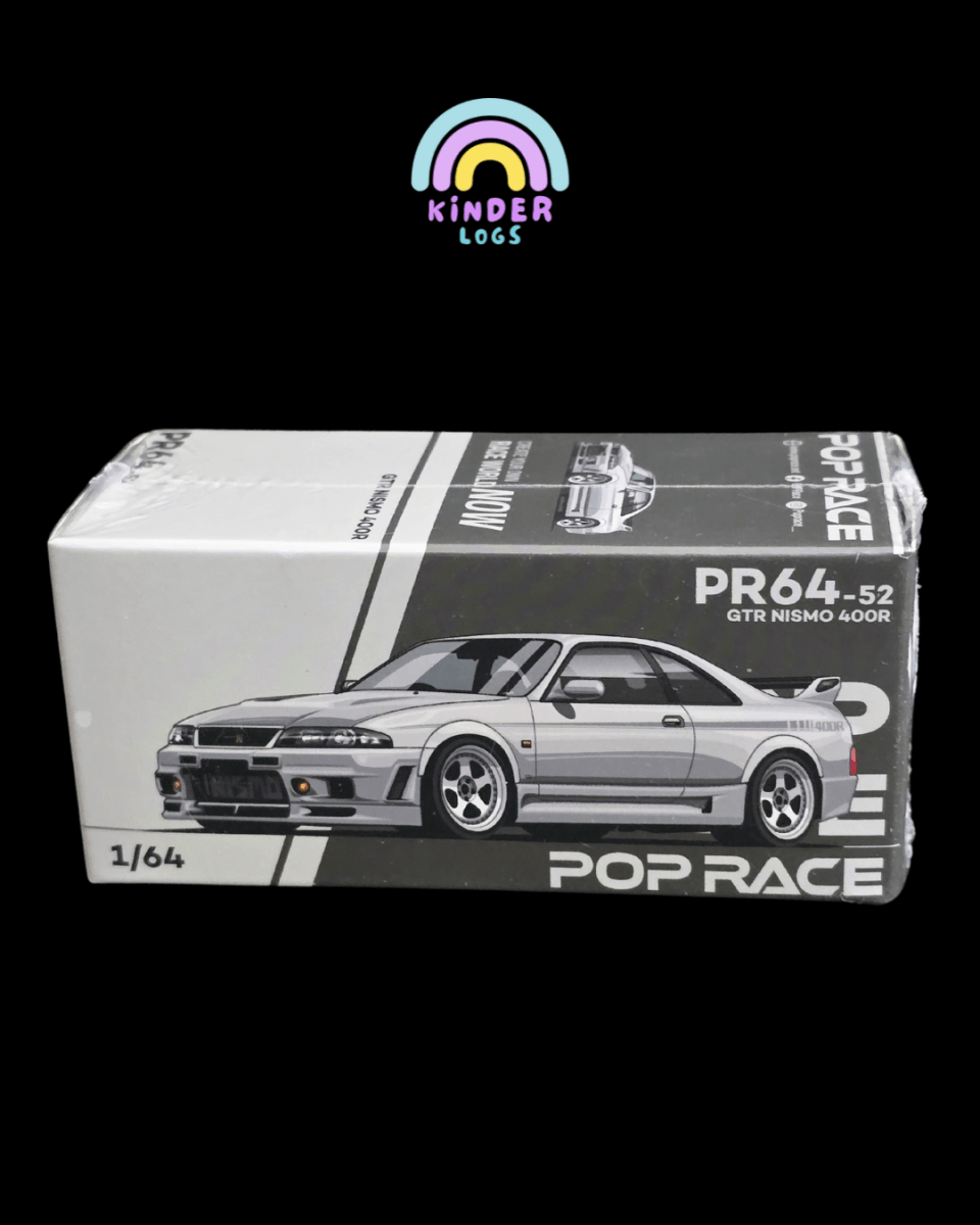 Pop Race Nissan Skyline GT - R R33 Nismo 400R (Grey) - Sealed Box - Kinder Logs