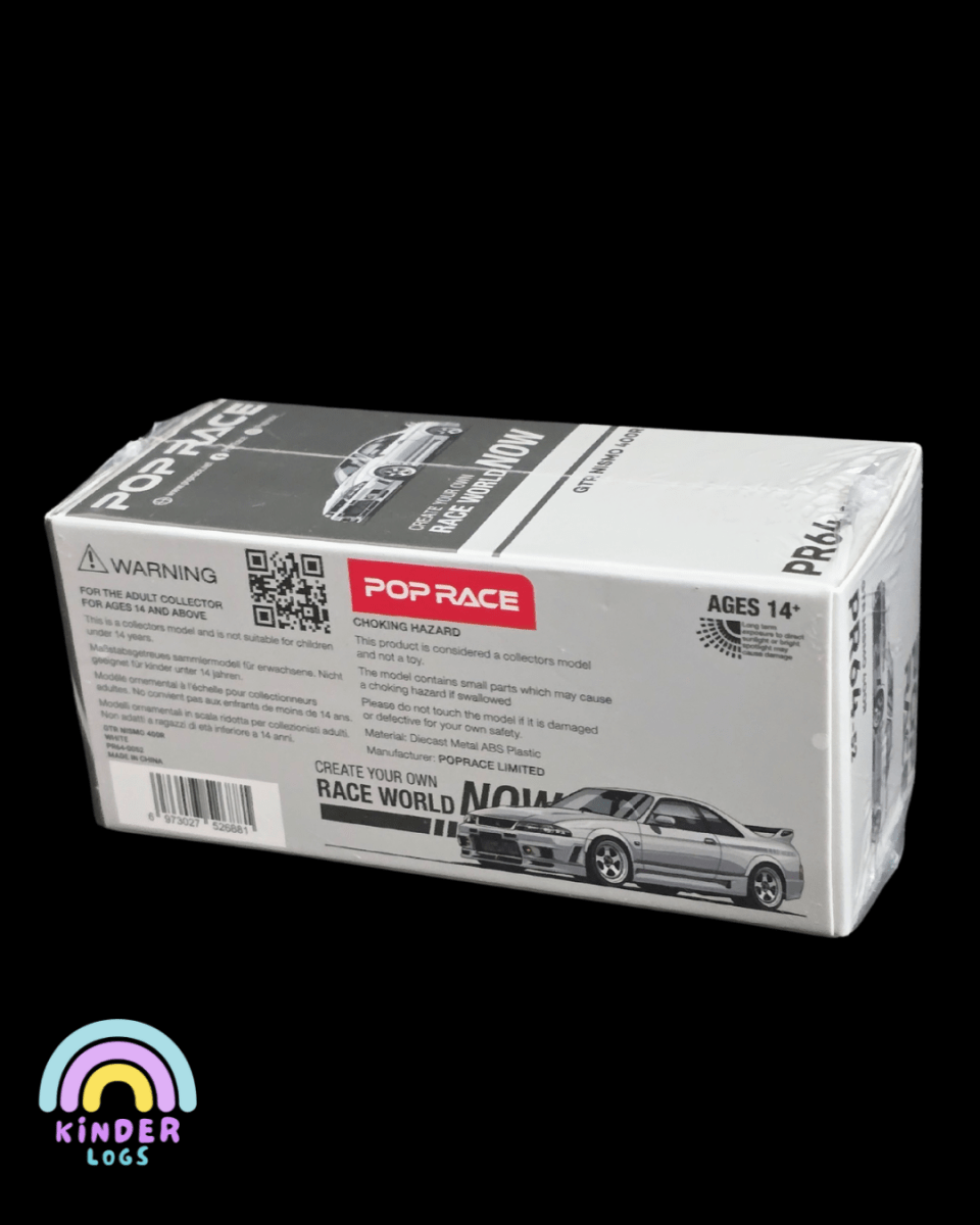 Pop Race Nissan Skyline GT - R R33 Nismo 400R (Grey) - Sealed Box - Kinder Logs