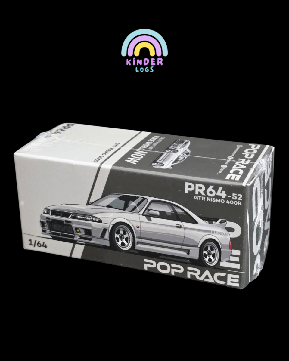 Pop Race Nissan Skyline GT - R R33 Nismo 400R (Grey) - Sealed Box - Kinder Logs