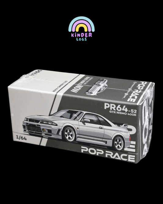 Pop Race Nissan Skyline GT - R R33 Nismo 400R (Grey) - Sealed Box - Kinder Logs