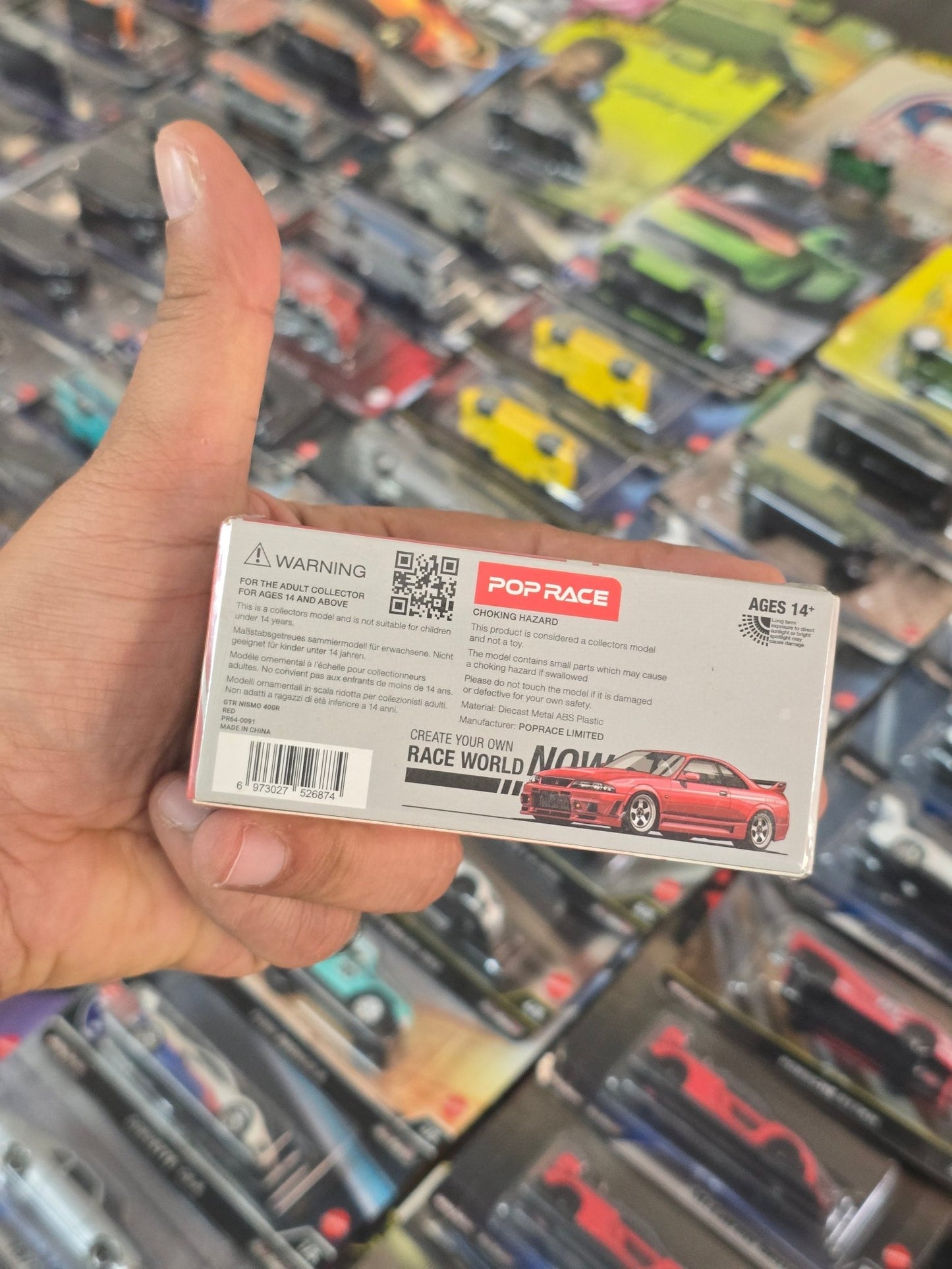 Pop Race Nissan Skyline GT - R R33 Nismo 400R (Red) - Sealed Box - Kinder Logs