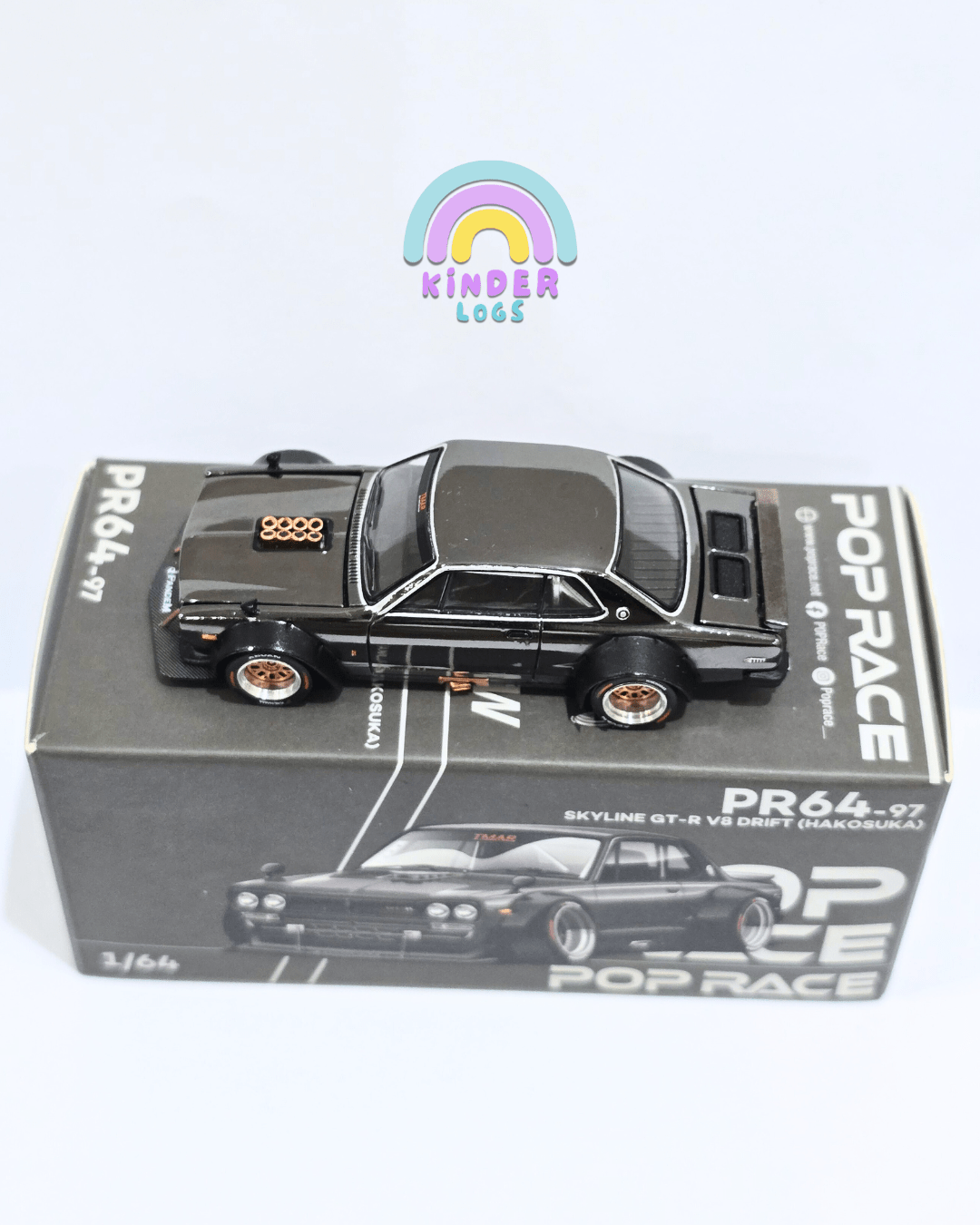Pop Race Nissan Skyline GT - R V8 Drift Hakosuka (Open Box) - Kinder Logs