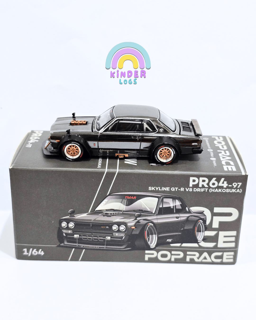 Pop Race Nissan Skyline GT - R V8 Drift Hakosuka (Open Box) - Kinder Logs