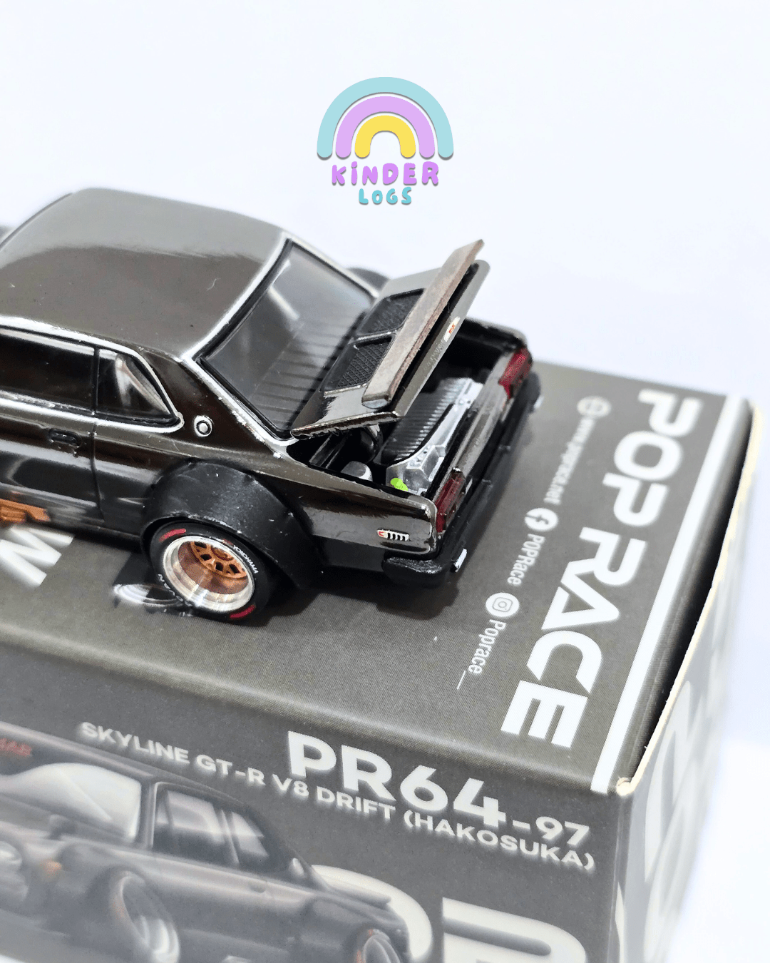 Pop Race Nissan Skyline GT - R V8 Drift Hakosuka (Open Box) - Kinder Logs