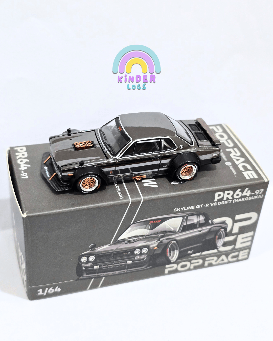 Pop Race Nissan Skyline GT - R V8 Drift Hakosuka (Open Box) - Kinder Logs