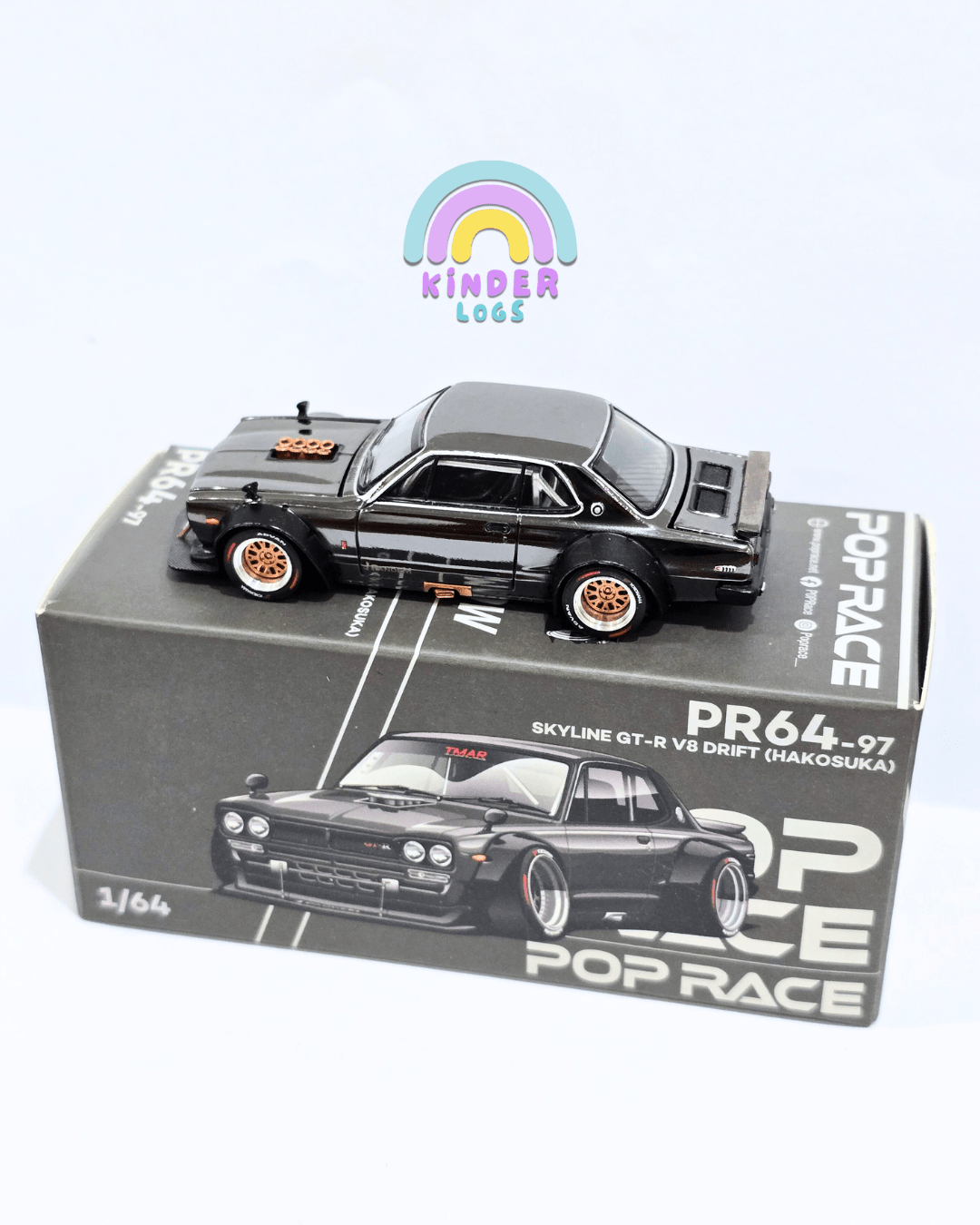 Pop Race Nissan Skyline GT - R V8 Drift Hakosuka (Open Box) - Kinder Logs