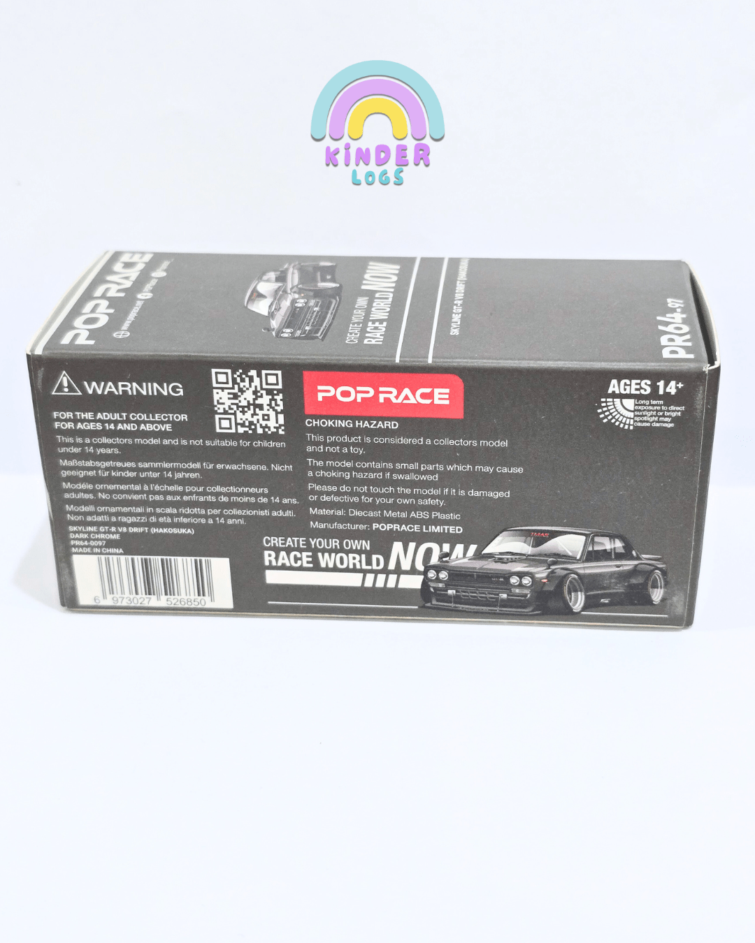 Pop Race Nissan Skyline GT - R V8 Drift Hakosuka (Open Box) - Kinder Logs