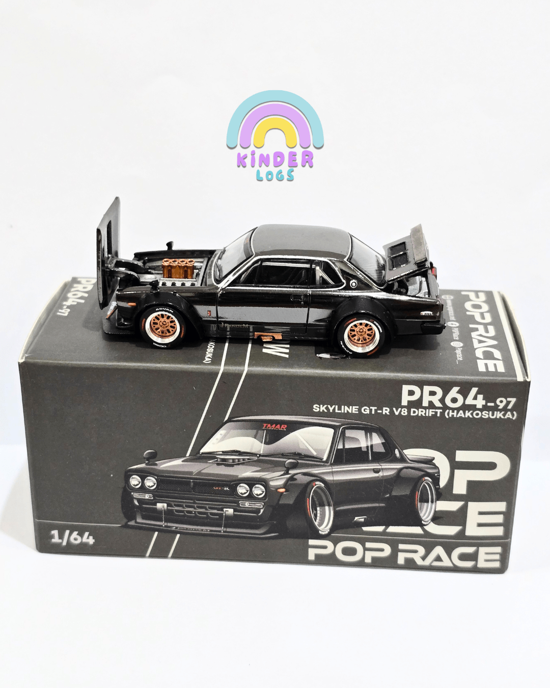 Pop Race Nissan Skyline GT - R V8 Drift Hakosuka (Open Box) - Kinder Logs