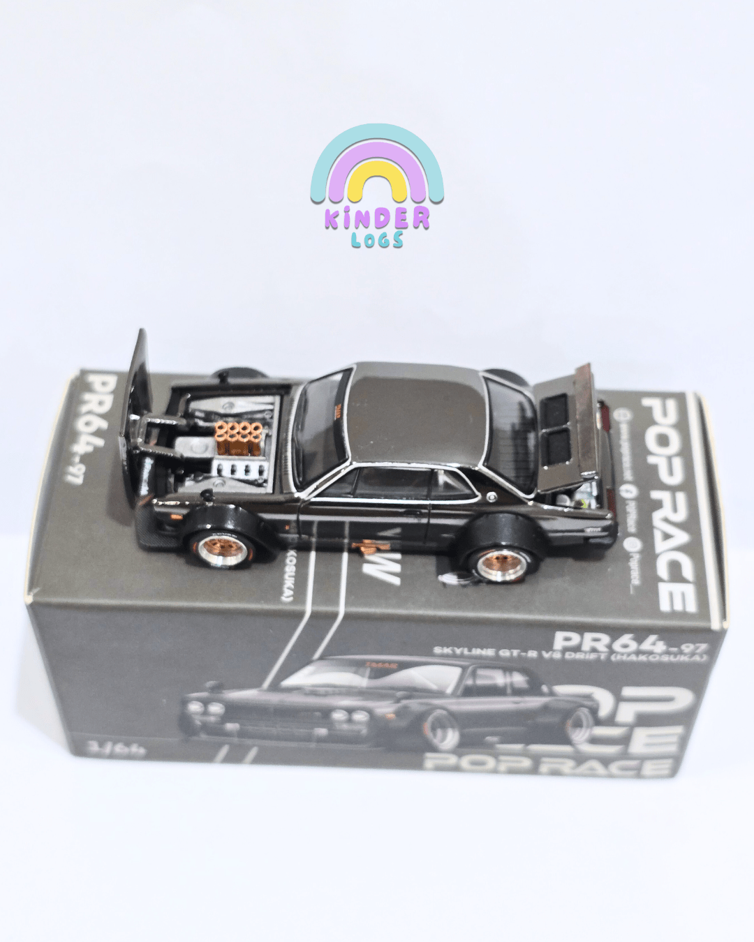 Pop Race Nissan Skyline GT - R V8 Drift Hakosuka (Open Box) - Kinder Logs