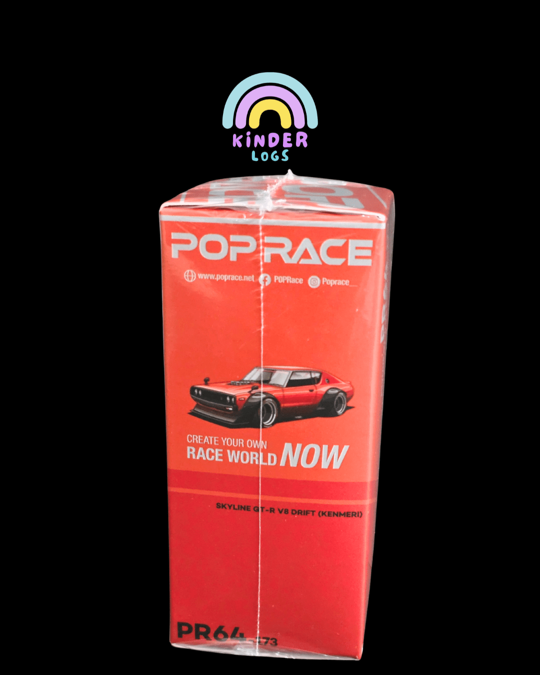 Pop Race Nissan Skyline GT - R V8 Drift KENMERI (PR64 - 173) - Kinder Logs