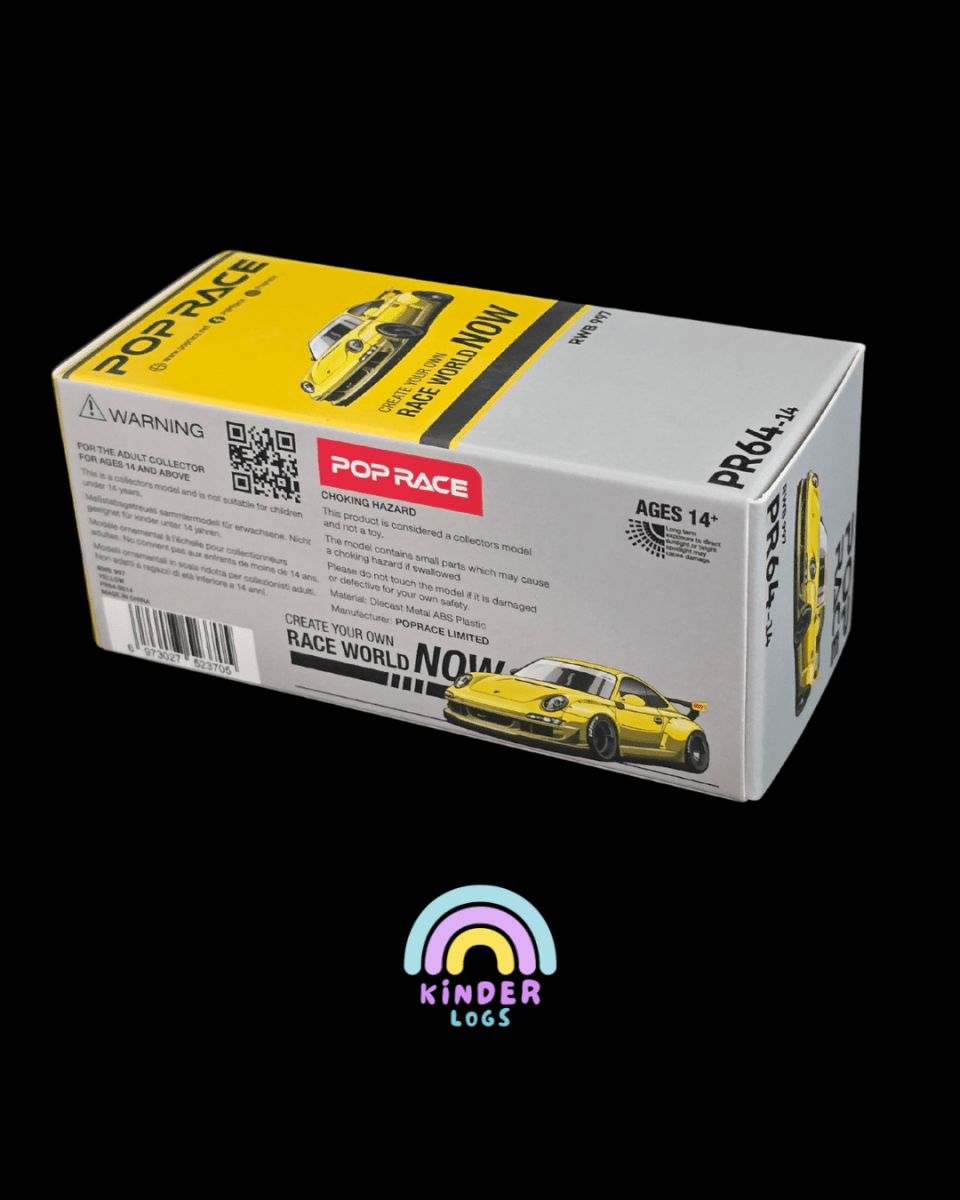 Pop Race Porsche RWB 997 - Yellow (Open Box) - Kinder Logs
