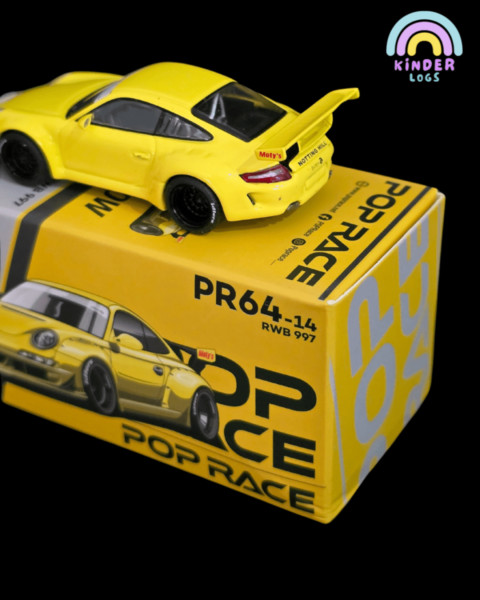 Pop Race Porsche RWB 997 - Yellow (Open Box) - Kinder Logs