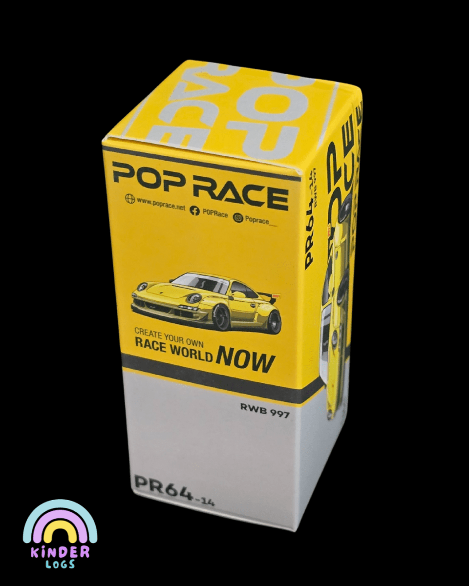 Pop Race Porsche RWB 997 - Yellow (Open Box) - Kinder Logs