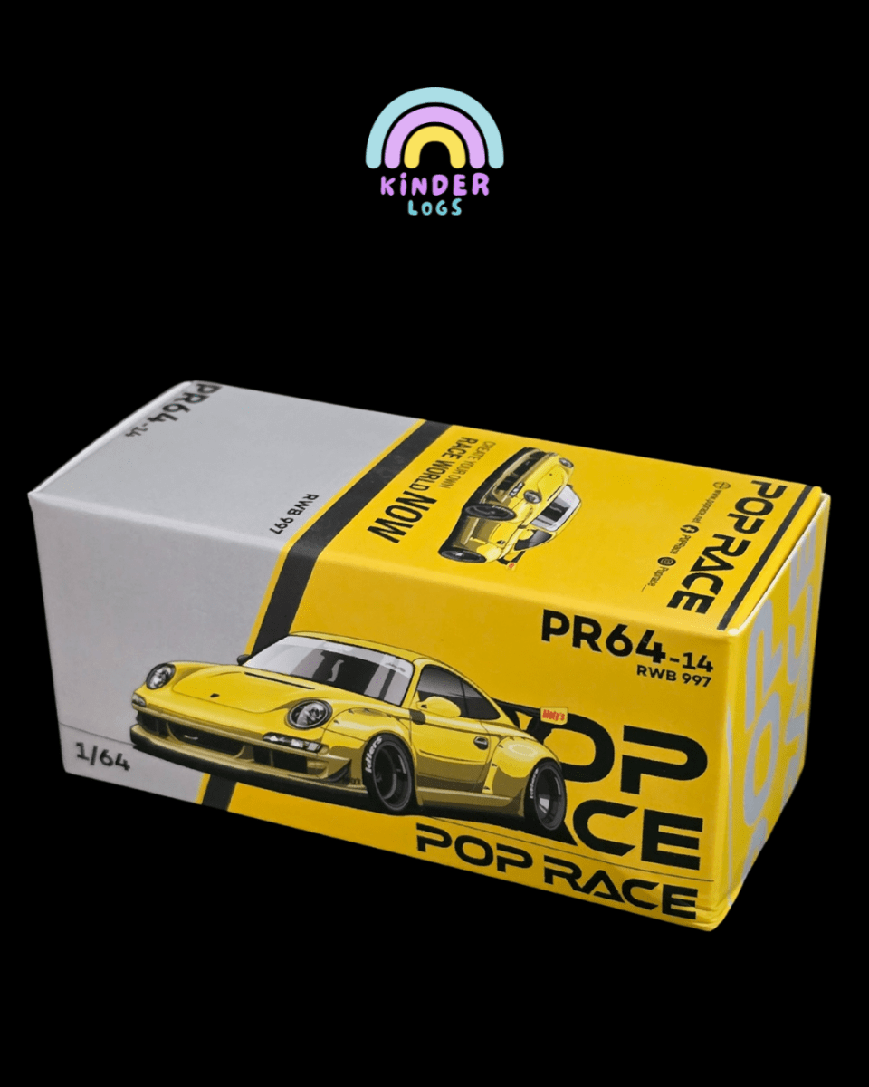 Pop Race Porsche RWB 997 - Yellow (Open Box) - Kinder Logs