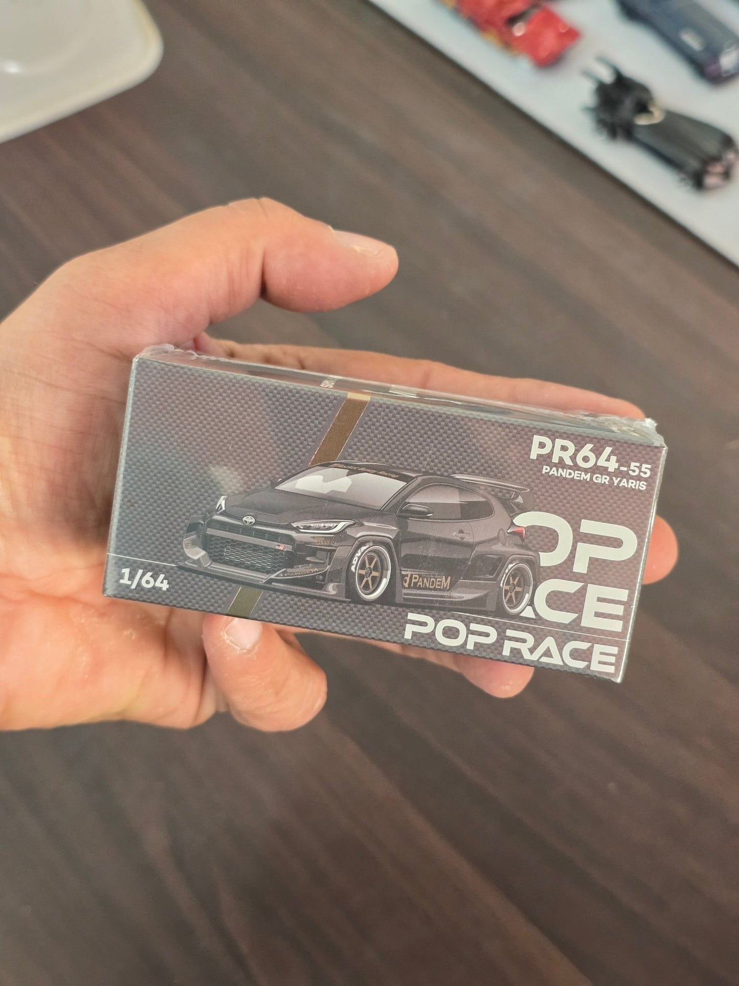 Pop Race Toyota Pandem GR Yaris (PR64 - 55) - Black (Sealed Box) - Kinder Logs
