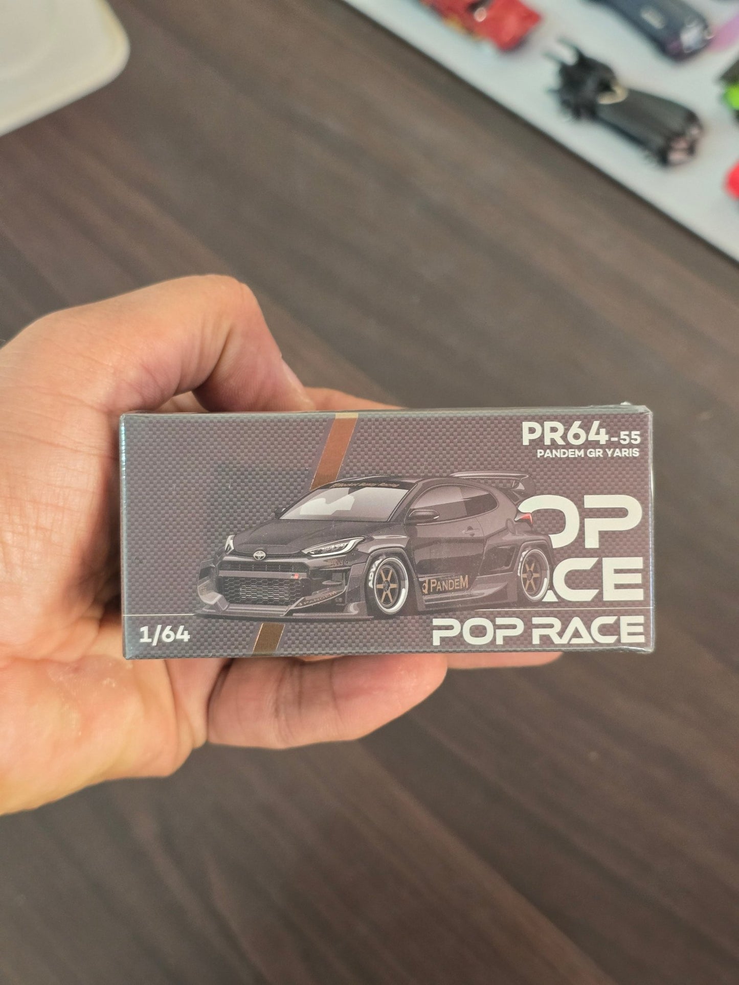 Pop Race Toyota Pandem GR Yaris (PR64 - 55) - Black (Sealed Box) - Kinder Logs