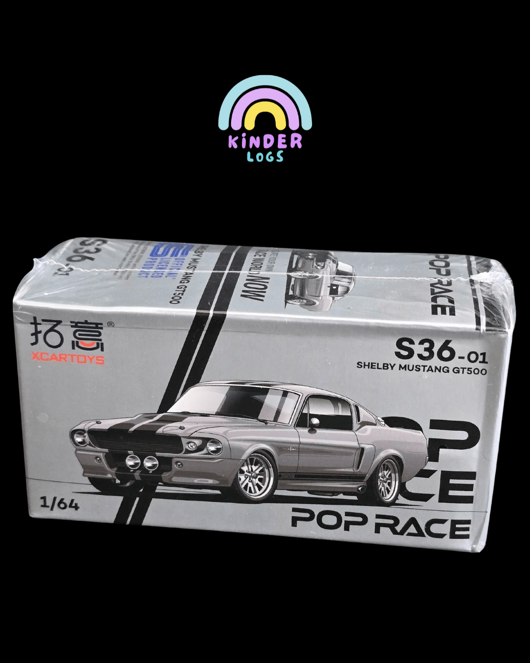 Pop Race XCARTOYS Shelby Ford Mustang GT500 (S36 - 01) - Sealed Box - Kinder Logs