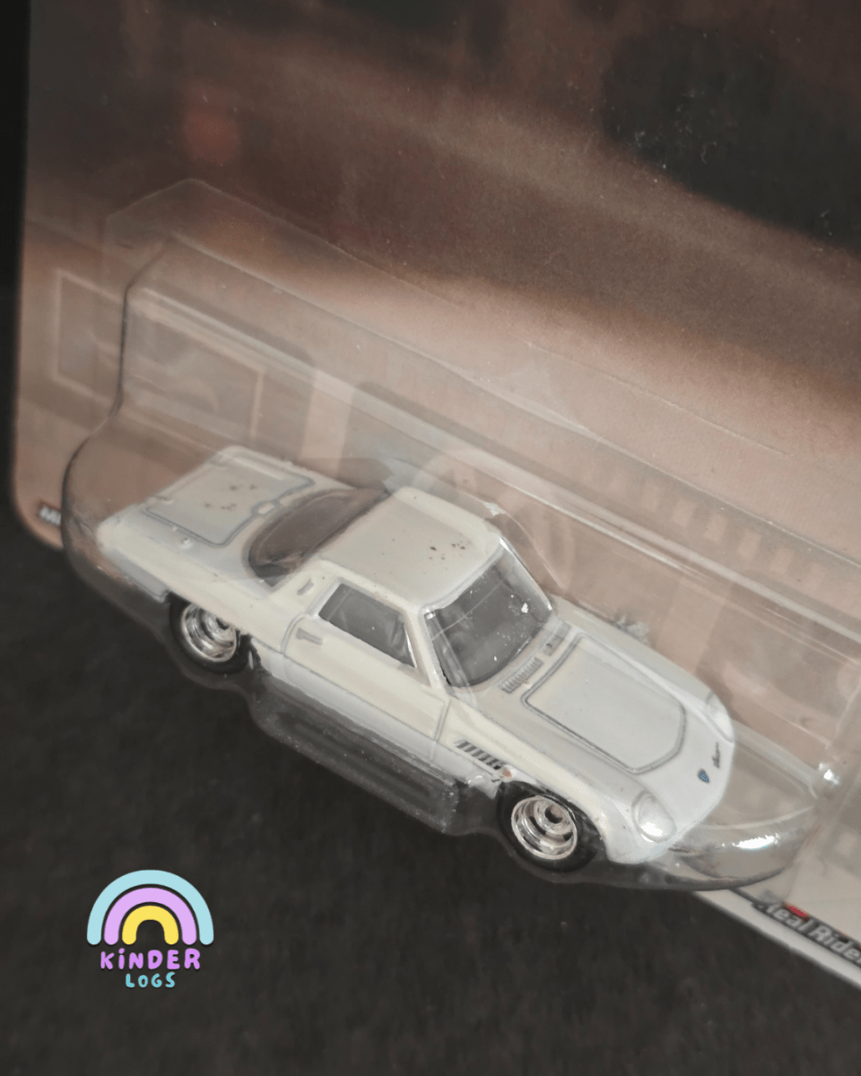 Premium Hot Wheels 1968 Mazda Cosmo Sport - Jay Leno's Garage (Creased Card) - Kinder Logs