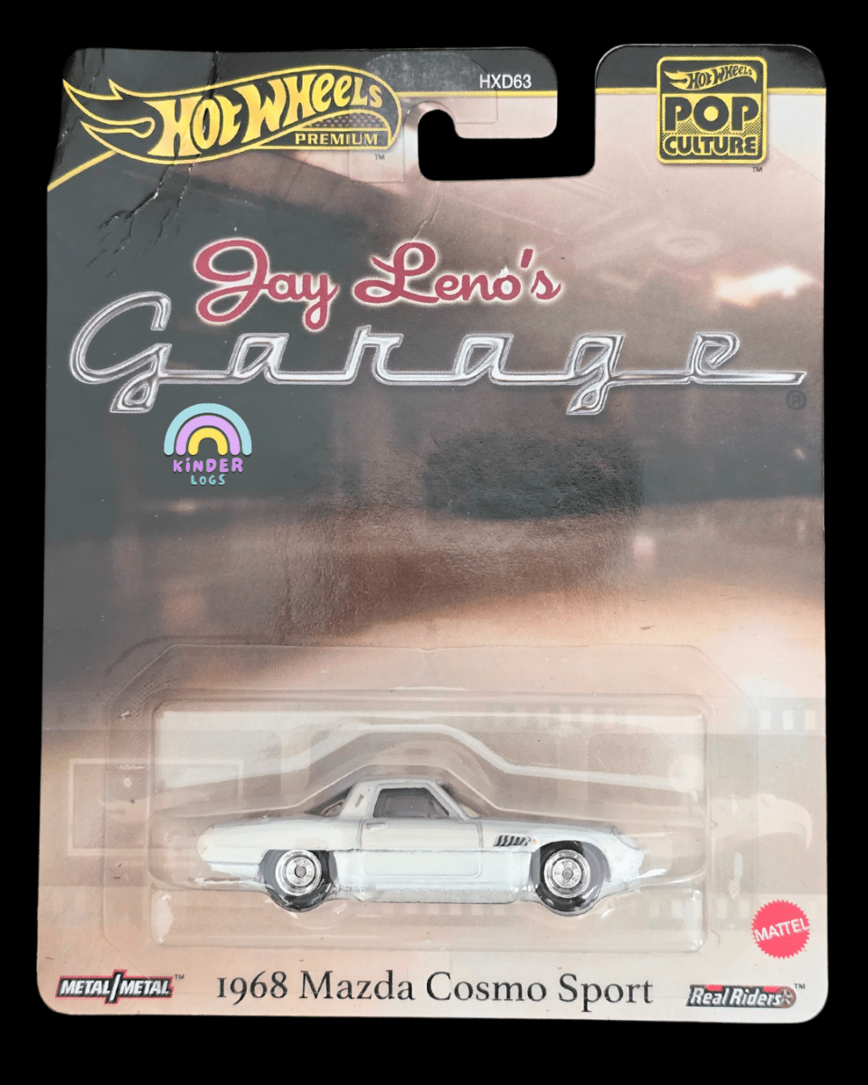 Premium Hot Wheels 1968 Mazda Cosmo Sport - Jay Leno's Garage (Creased Card) - Kinder Logs