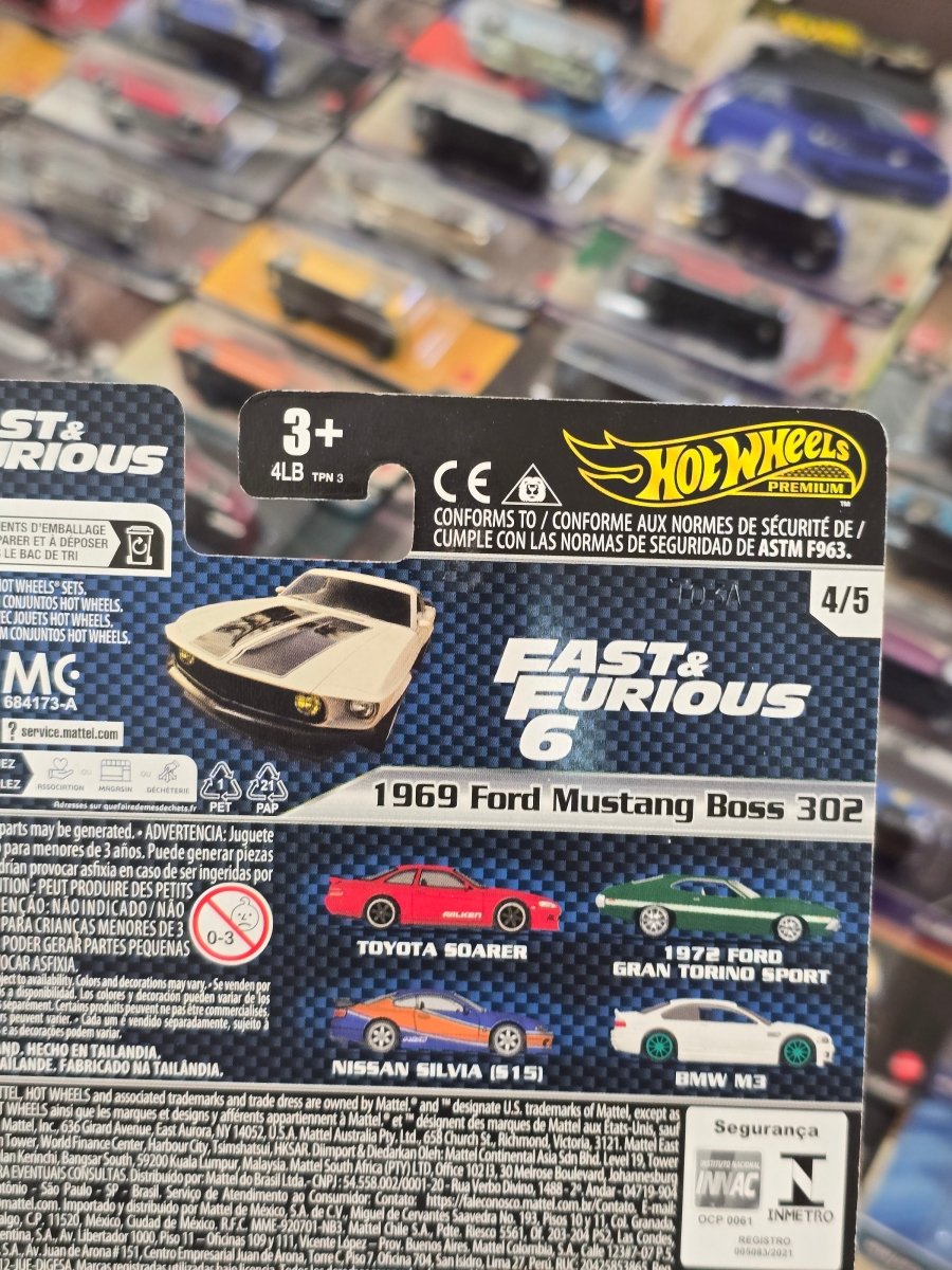 Premium Hot Wheels 1969 Ford Mustang Boss 302 - Fast & Furious - Kinder Logs
