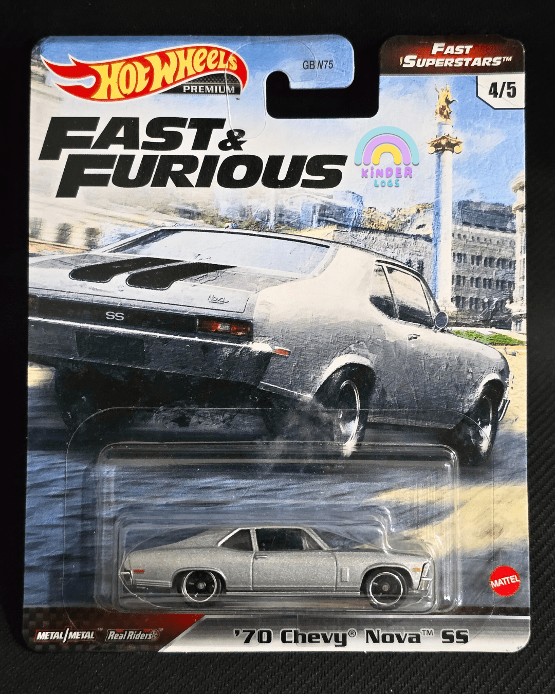Premium Hot Wheels 1970 Chevy Nova SS - Fast & Furious (Fast Superstars) - Kinder Logs