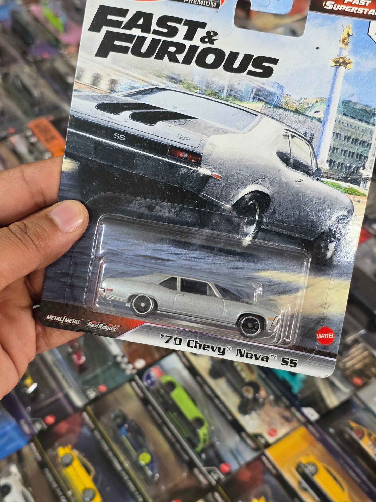 Premium Hot Wheels 1970 Chevy Nova SS - Fast & Furious (Fast Superstars) - Kinder Logs