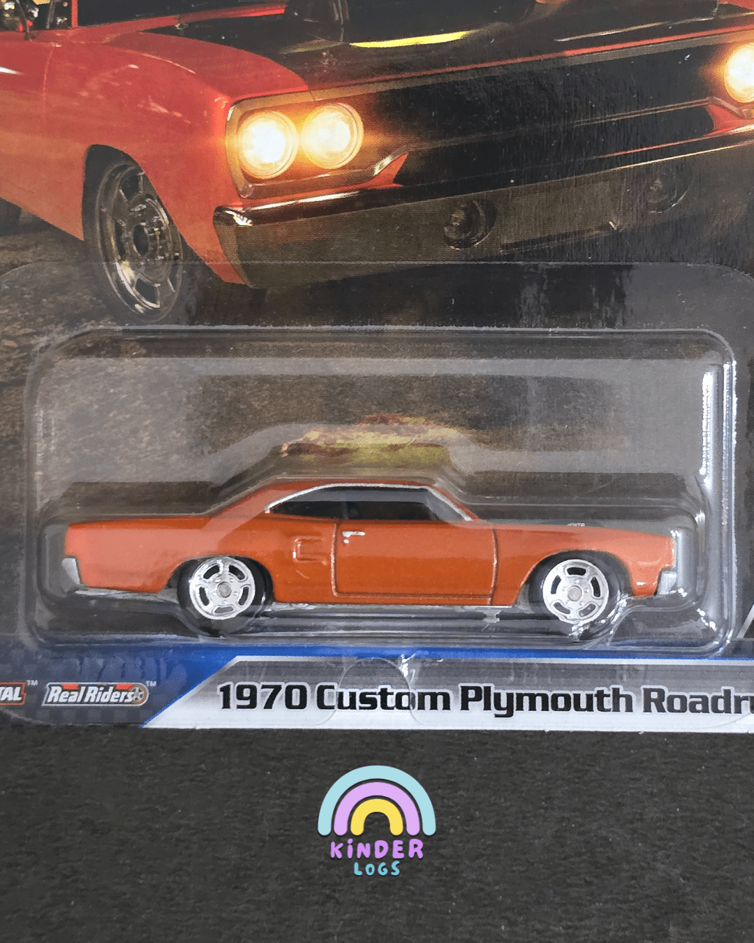 Premium Hot Wheels 1970 Custom Plymouth Roadrunner - F&F - Furious 7 - Kinder Logs