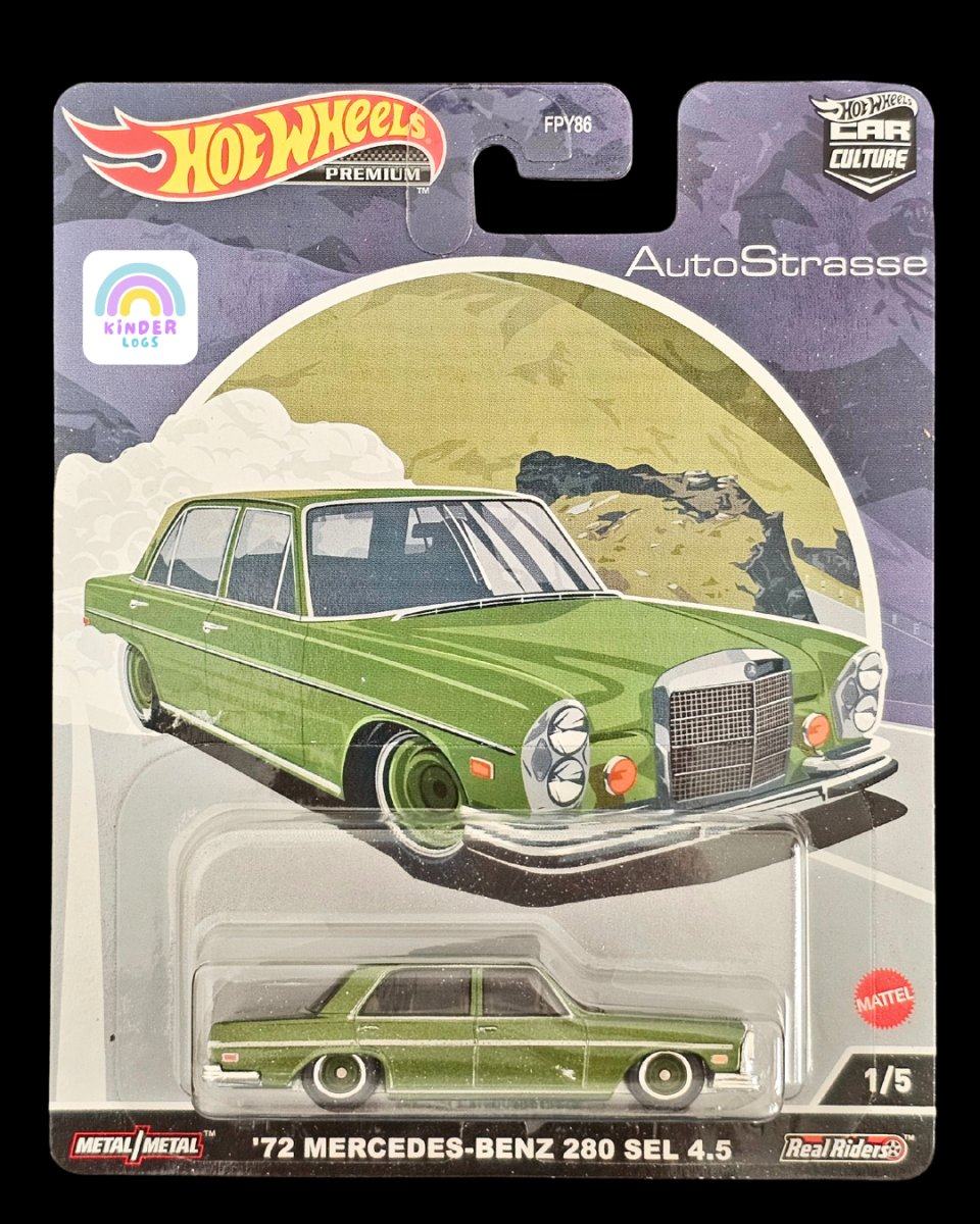 Premium Hot Wheels 1972 Mercedes - Benz 280 SEL 4.5 - Kinder Logs