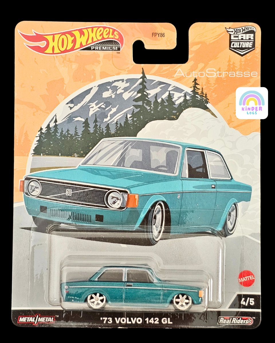 Premium Hot Wheels 1973 Volvo 142 GL - Kinder Logs