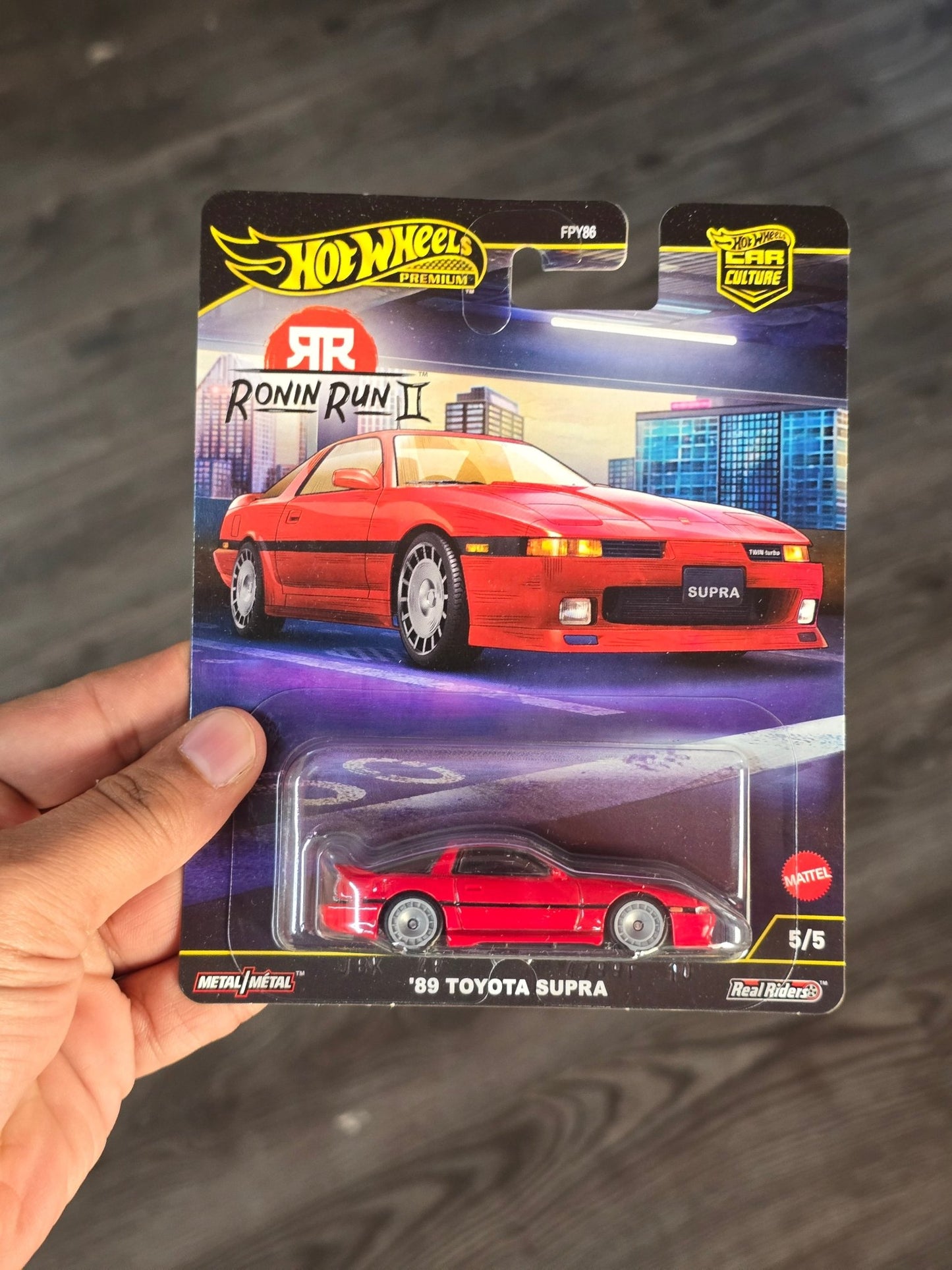 Premium Hot Wheels 1989 Toyota Supra - Ronin Run II (Imported) - Kinder Logs