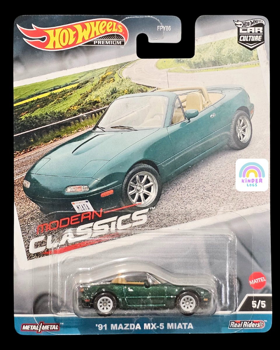 Premium Hot Wheels 1991 Mazda MX - 5 Miata - Kinder Logs