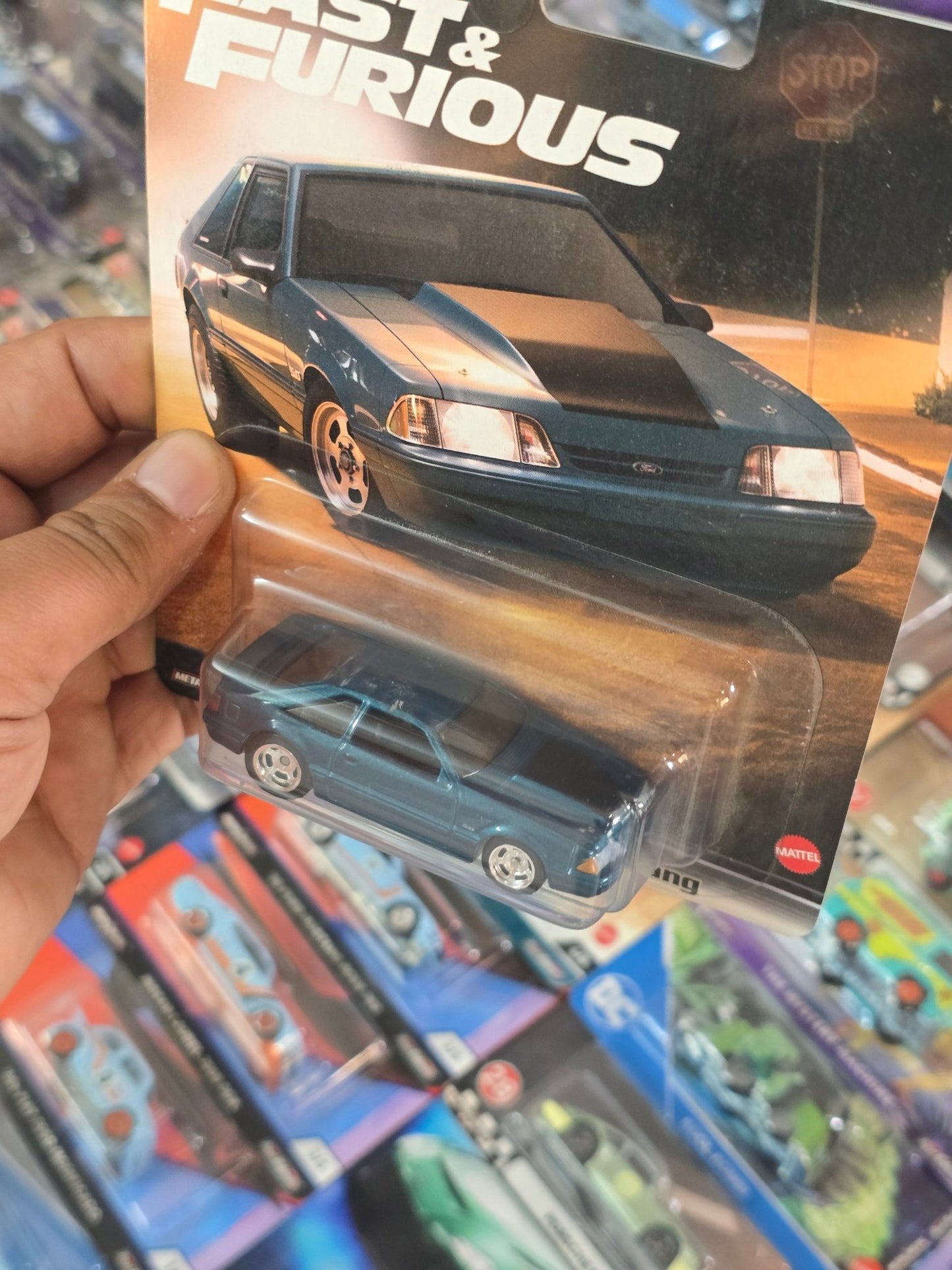 Premium Hot Wheels 1992 Ford Mustang - Fast & Furious (Imported) - Kinder Logs