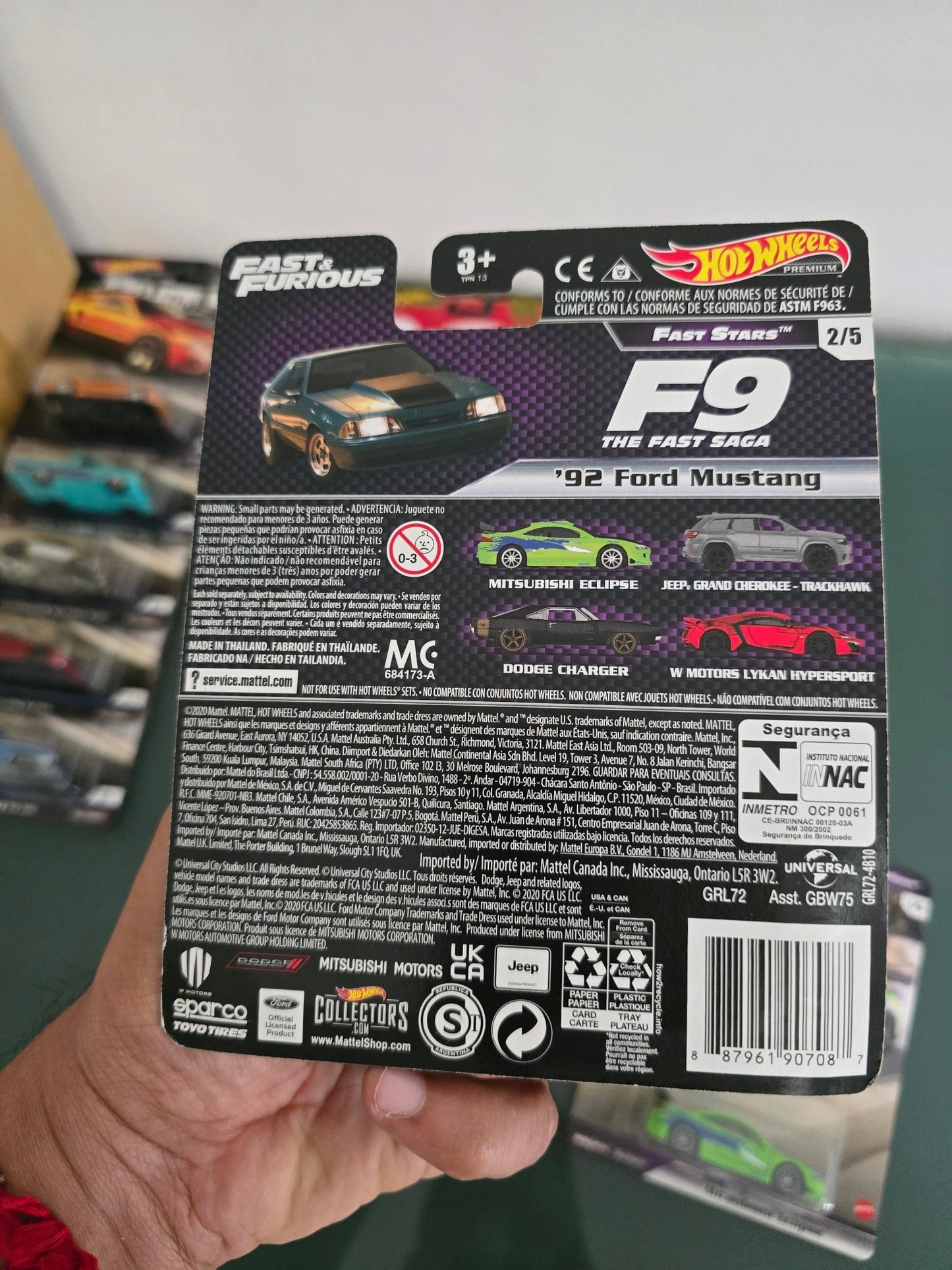 Premium Hot Wheels 1992 Ford Mustang - Fast Stars - F&F (Imported) - Kinder Logs