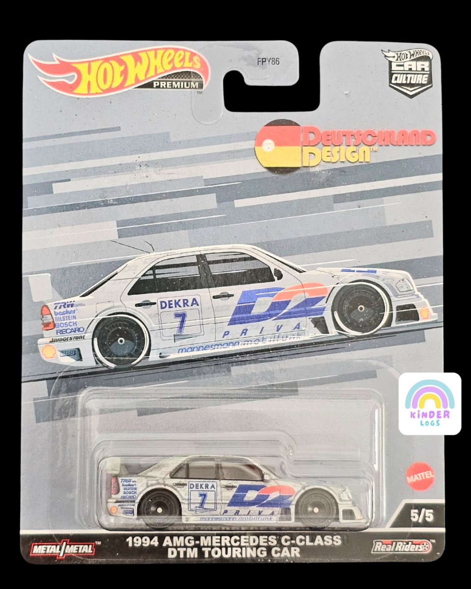 Premium Hot Wheels 1994 AMG Mercedes C - Class DTM Touring Car - Kinder Logs