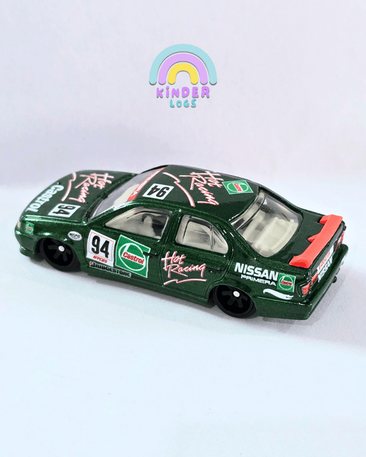 Premium Hot Wheels 1994 Nissan Primera - Green (Uncarded - New) - Kinder Logs