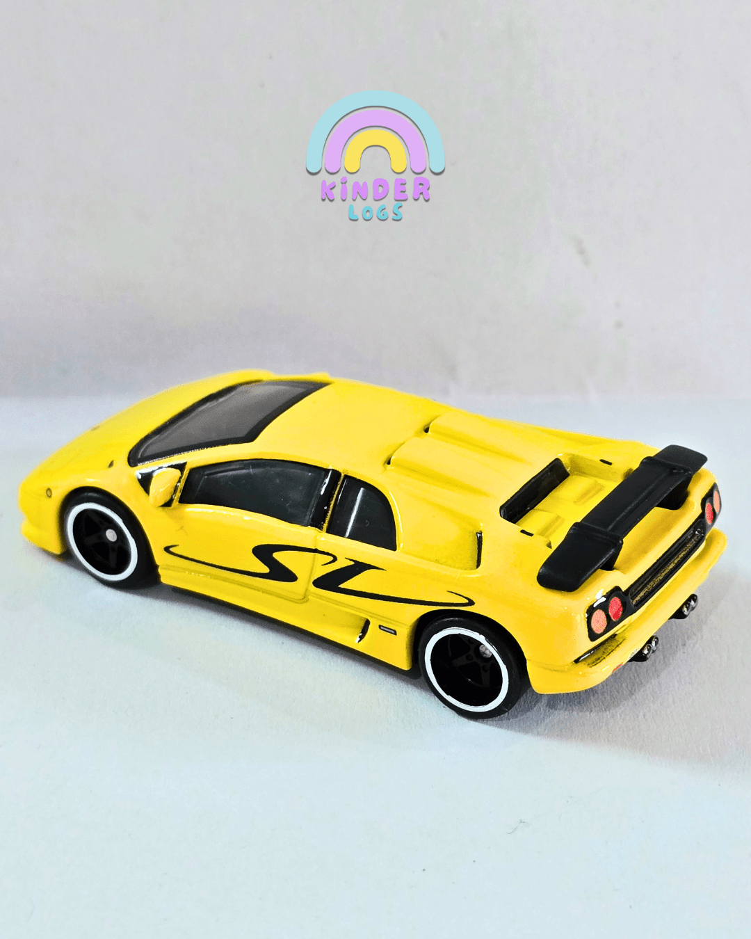 Premium Hot Wheels 1995 Lamborghini Diablo SV - Yellow (Uncarded - New) - Kinder Logs