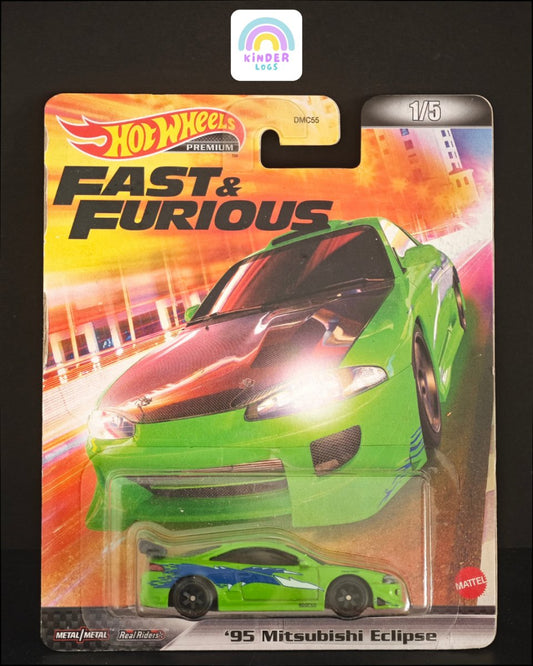 Premium Hot Wheels 1995 Mitsubishi Eclipse (Fast and Furious) - Kinder Logs