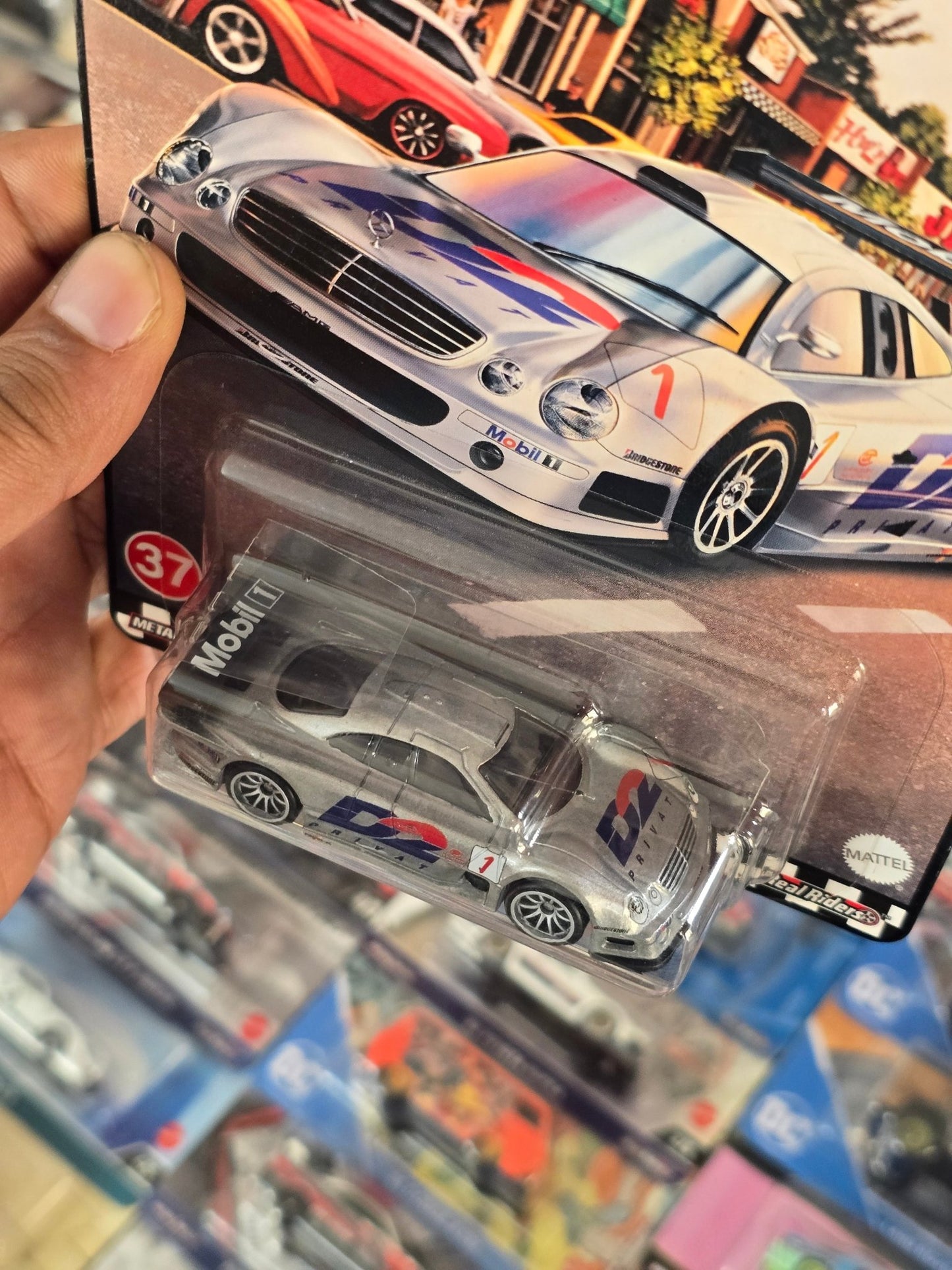 Premium Hot Wheels 1997 Mercedes - Benz CLK GTR - Kinder Logs