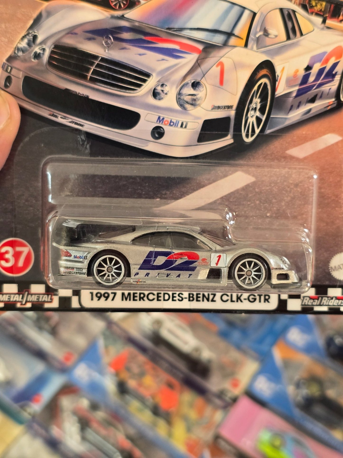 Premium Hot Wheels 1997 Mercedes - Benz CLK GTR - Kinder Logs